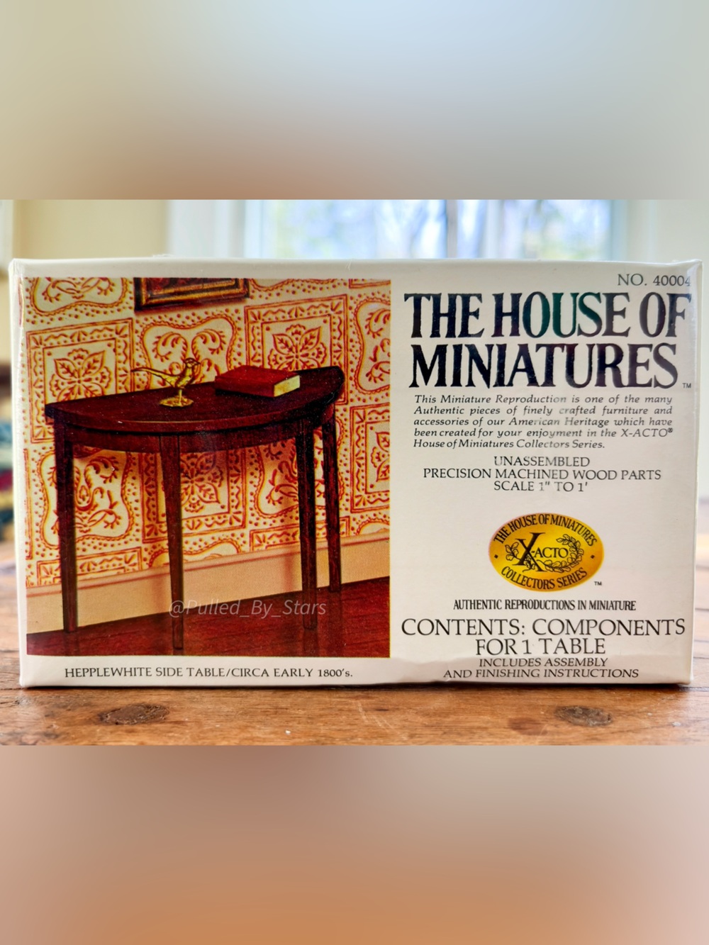 NEW Vtg ‘70s THE HOUSE OF MINIATURES Hepplewhite Side Table c. 1800’s, No. 40004